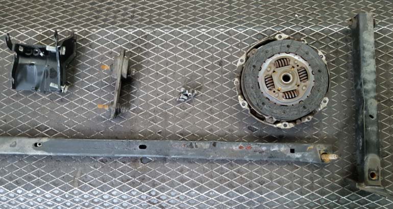 Clutch repair in progress